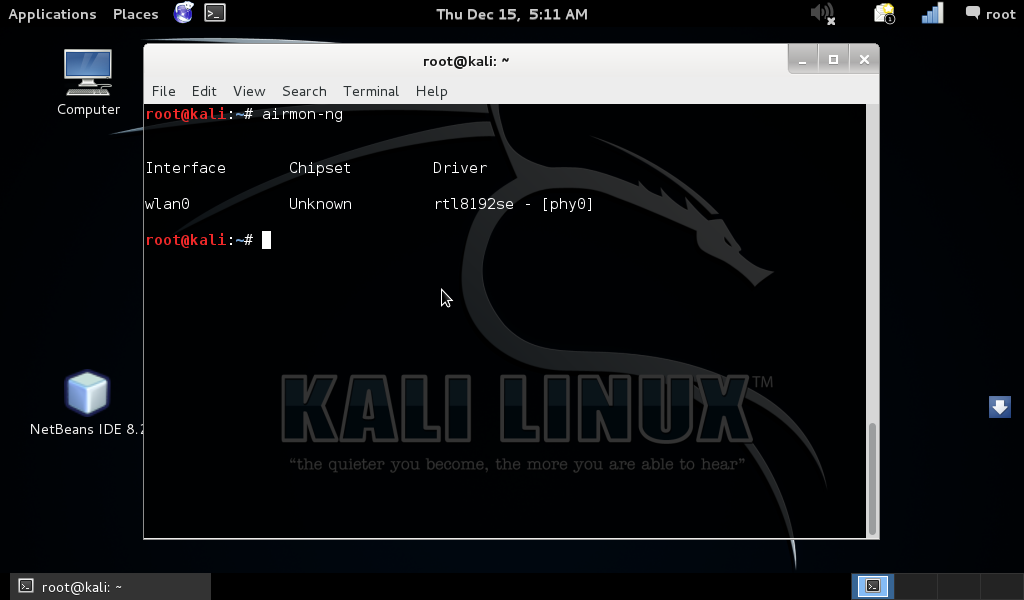 how to use aircrack suite in kali linux virtualbox